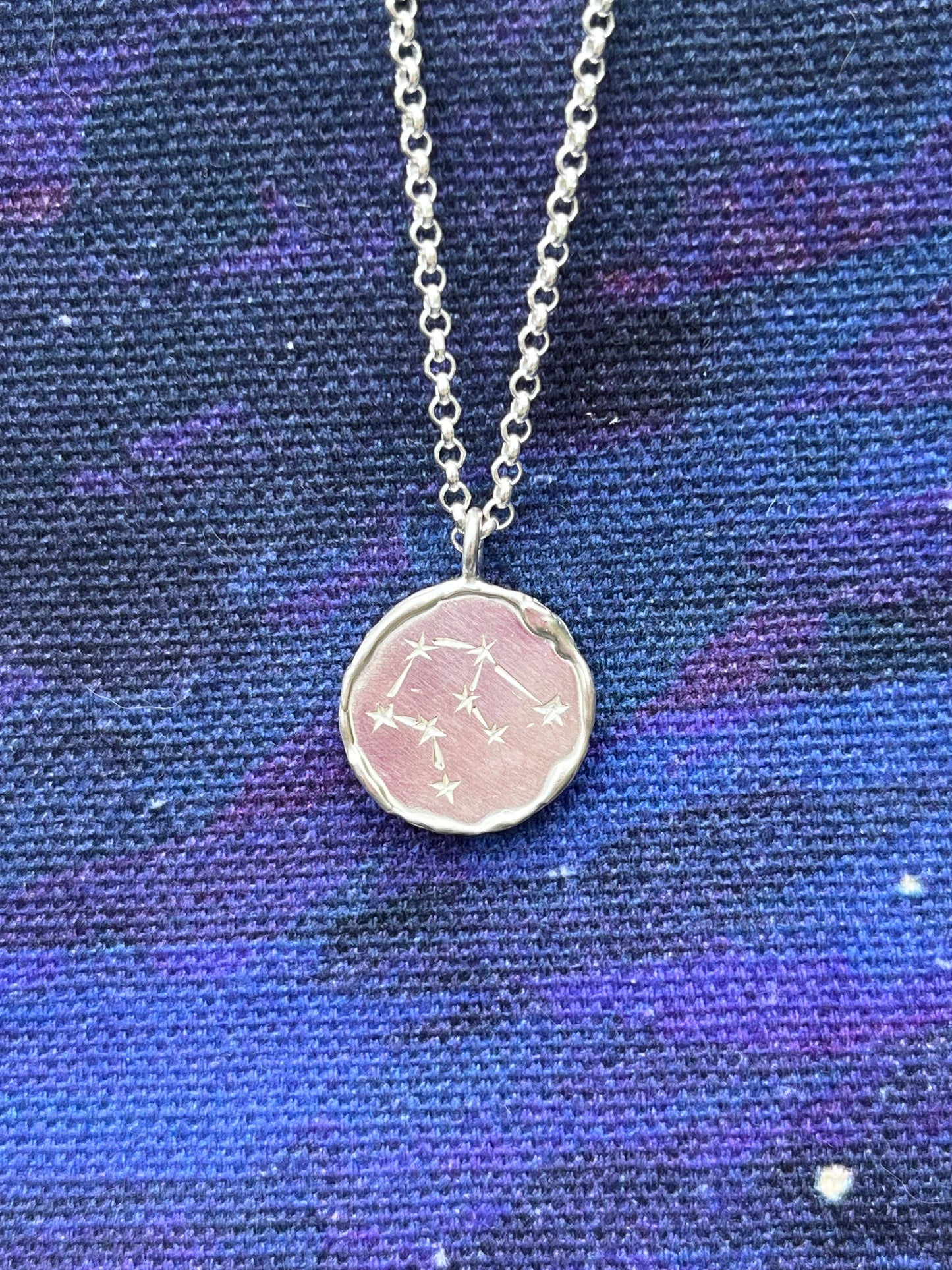 Aquarius constellation pendant