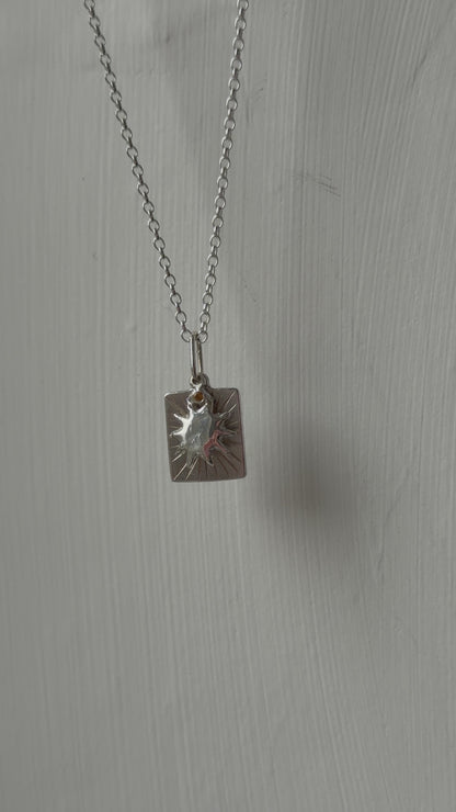 Beaming sun necklace moving